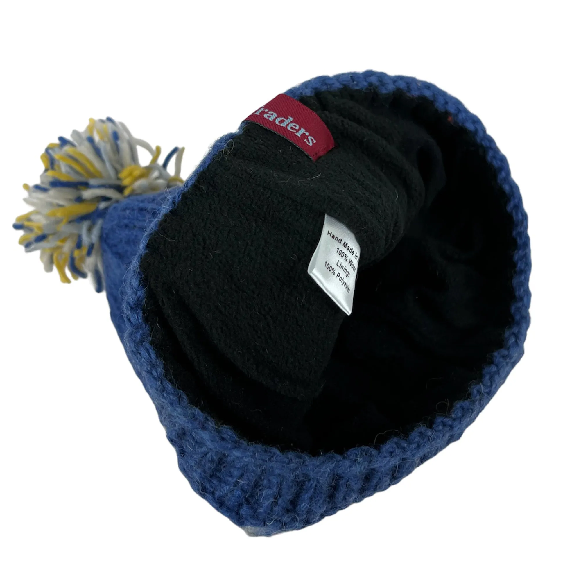 1415 H Two Tone 100% Himalayan Sheep Wool Knit Crochet Chaal Hat [Small & Medium]