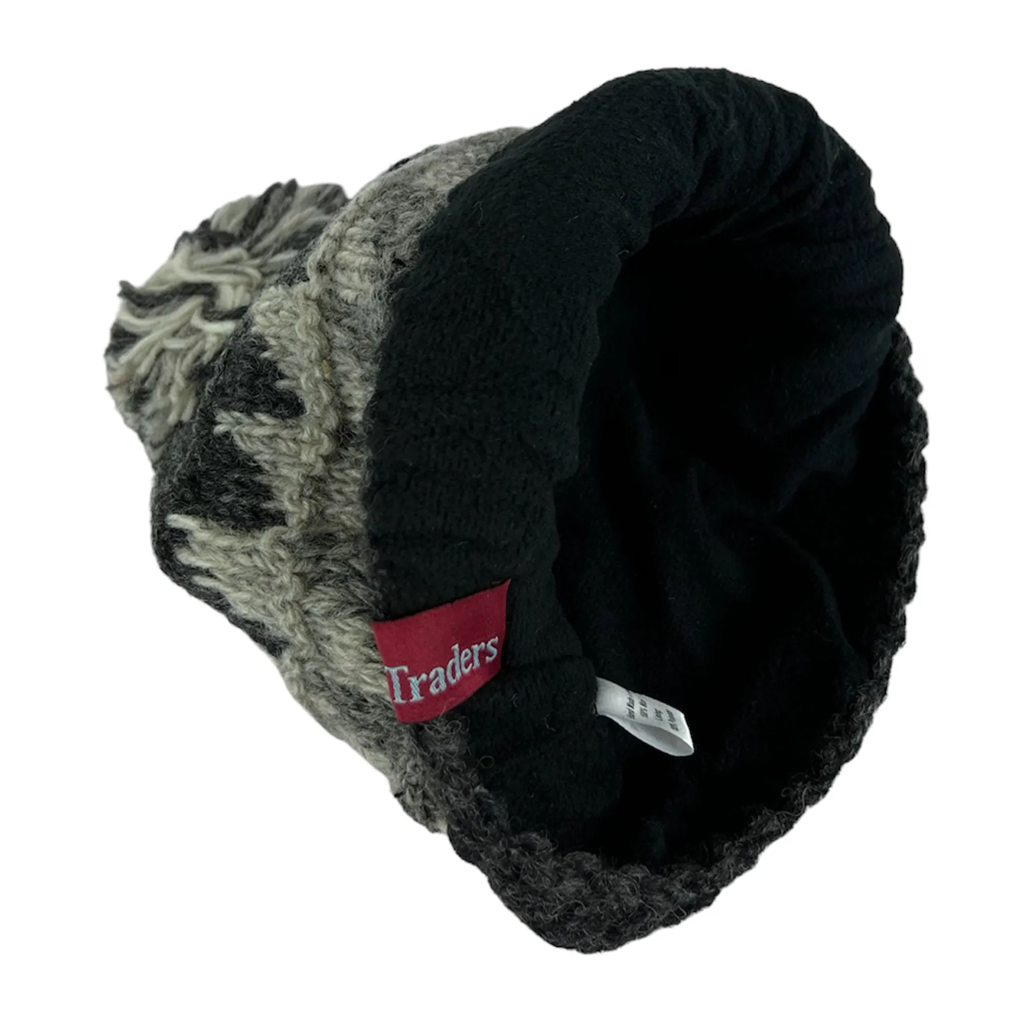 1415 H Two Tone 100% Himalayan Sheep Wool Knit Crochet Chaal Hat [Small & Medium]