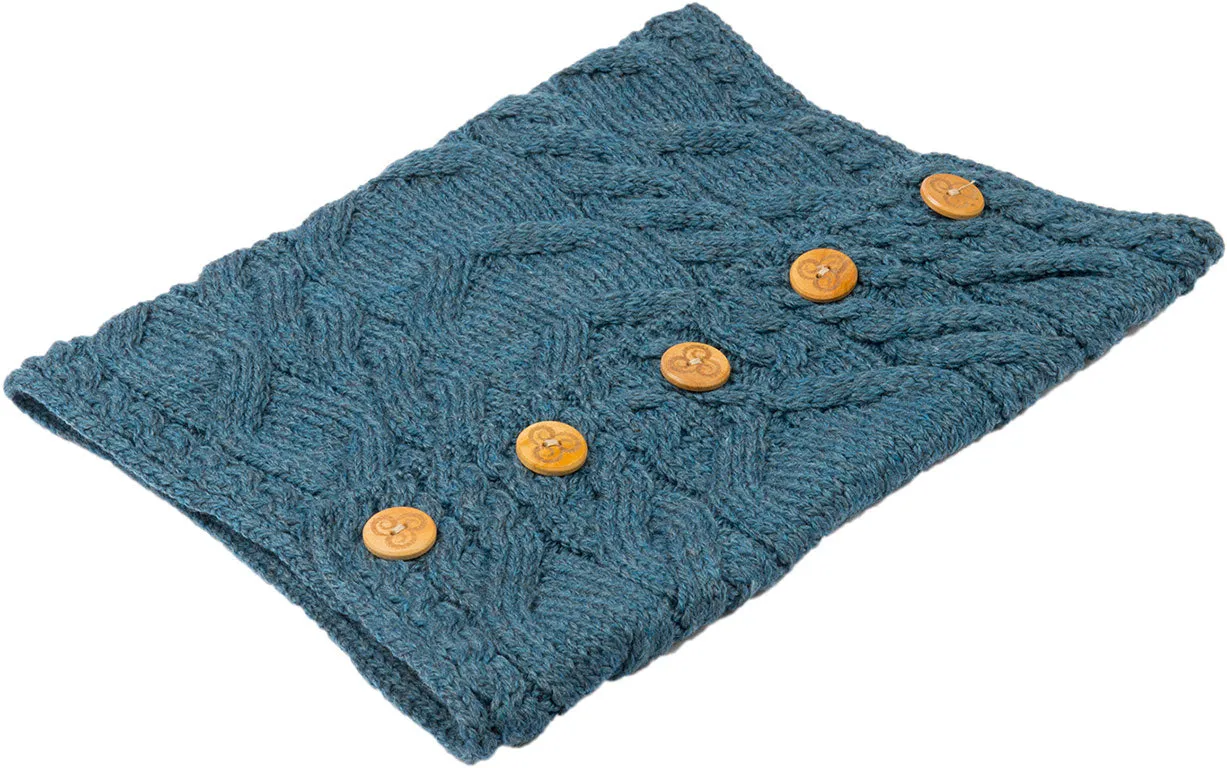 Aran Merino Wool Button Snood