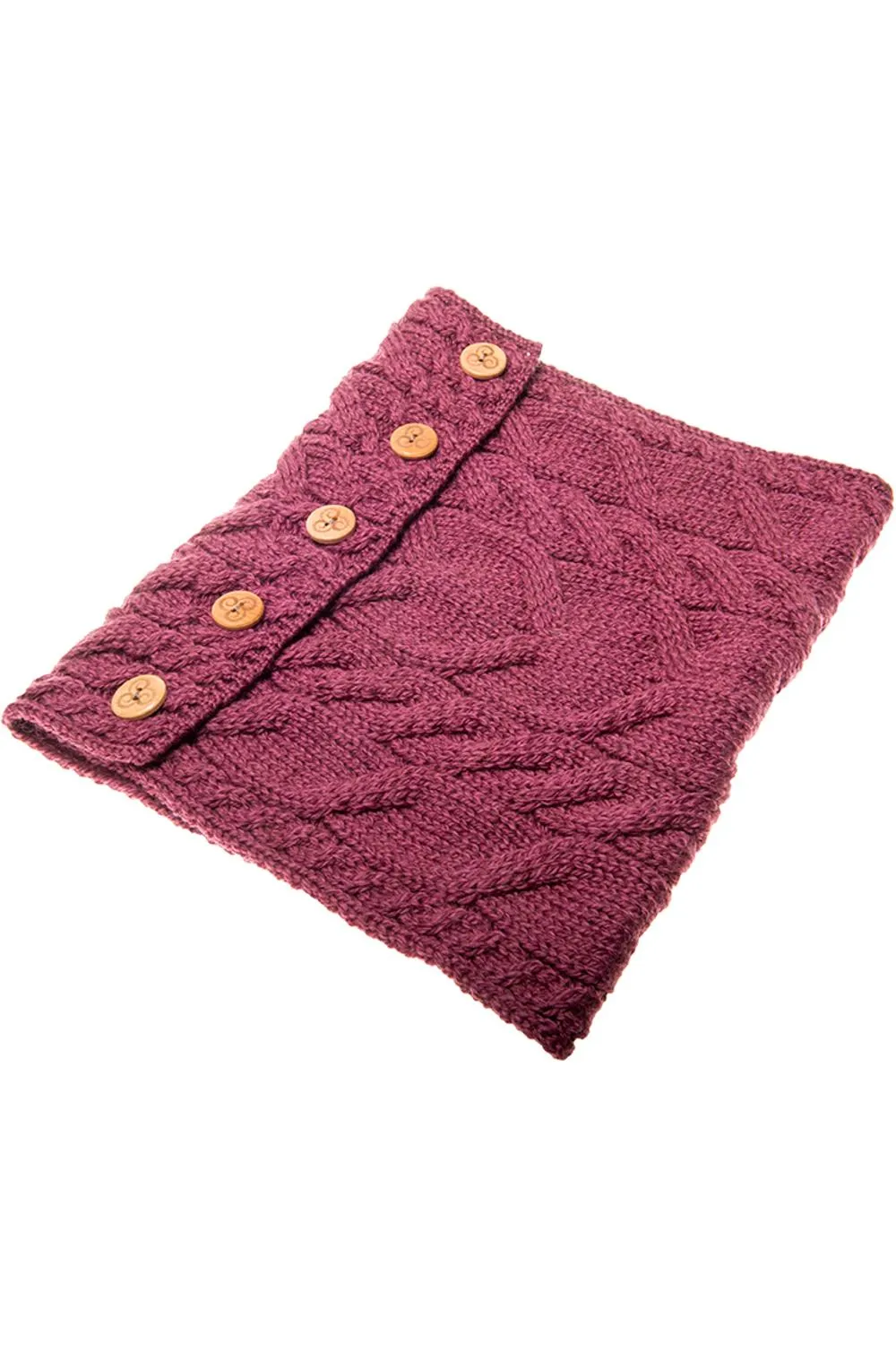 Aran Merino Wool Button Snood