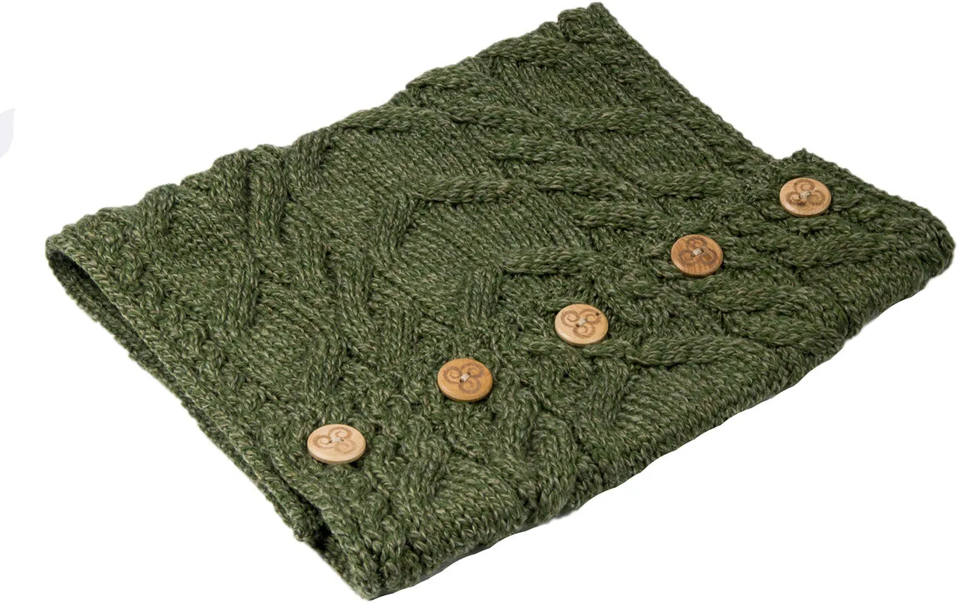 Aran Merino Wool Button Snood