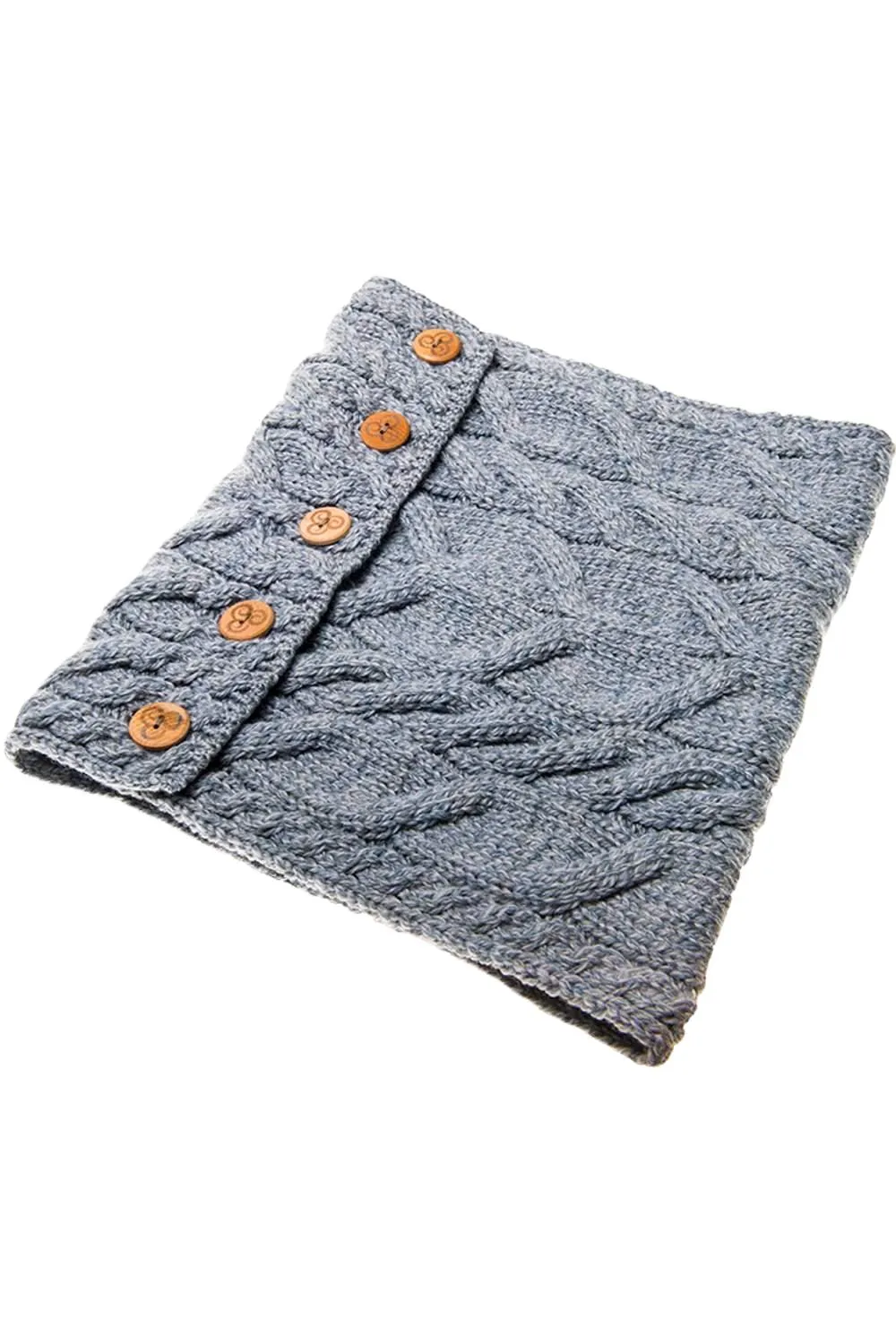Aran Merino Wool Button Snood