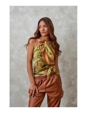 Bet and Malfie Goldie Long Silk Scarf (125x125cm)