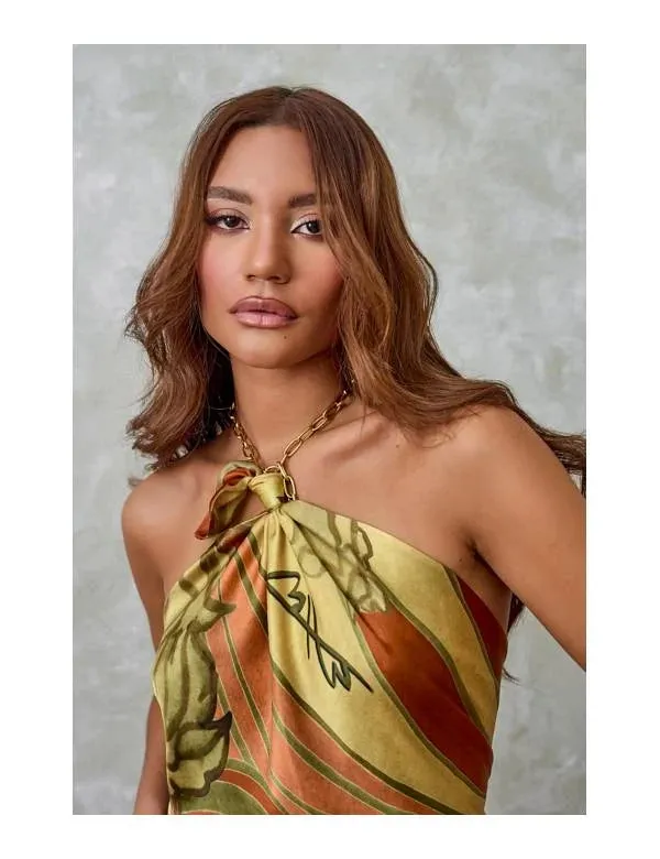 Bet and Malfie Goldie Long Silk Scarf (125x125cm)
