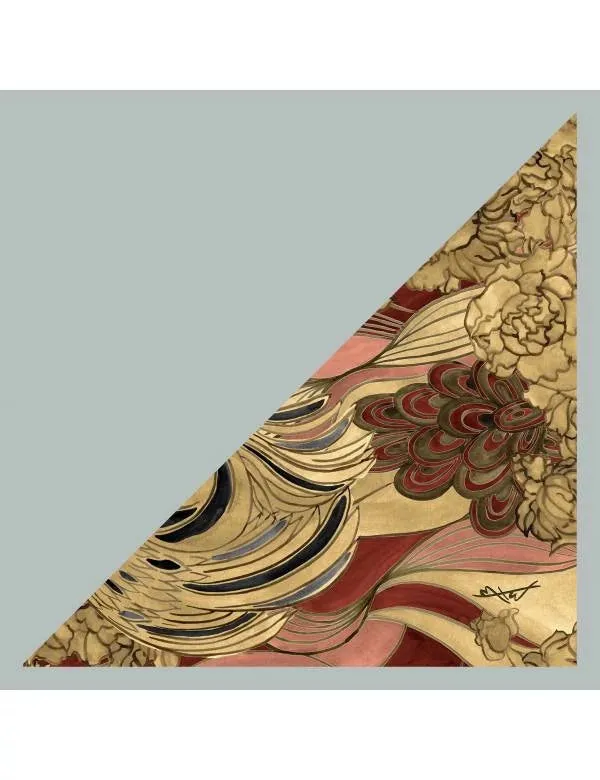 Bet and Malfie Goldie Long Silk Scarf (125x125cm)