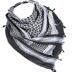 Black/White Cotton Shemagh