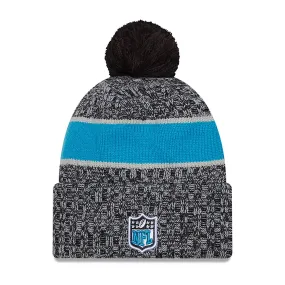 Carolina Panthers NFL Sideline 2023 Black Bobble Knit Hat