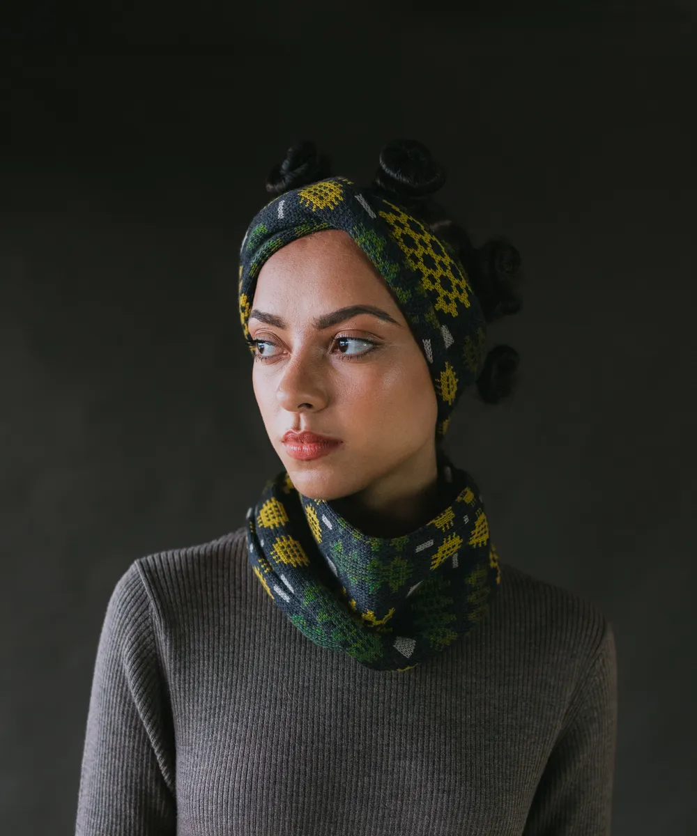 Carthen Wrap - Anthracite/Pea