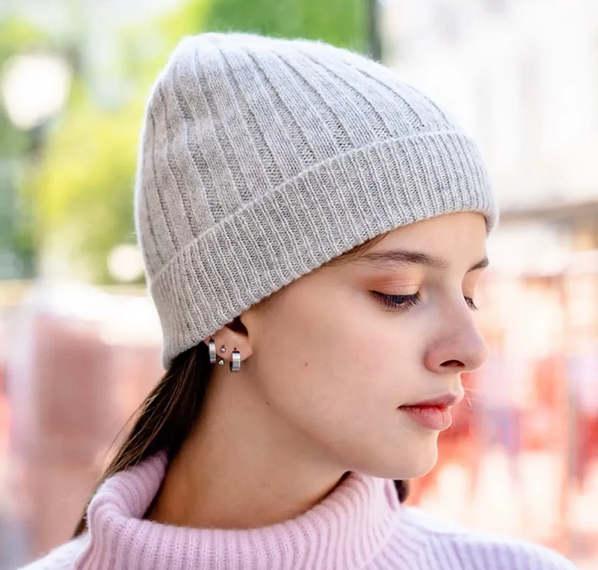 Cashmere knit toque / beanie