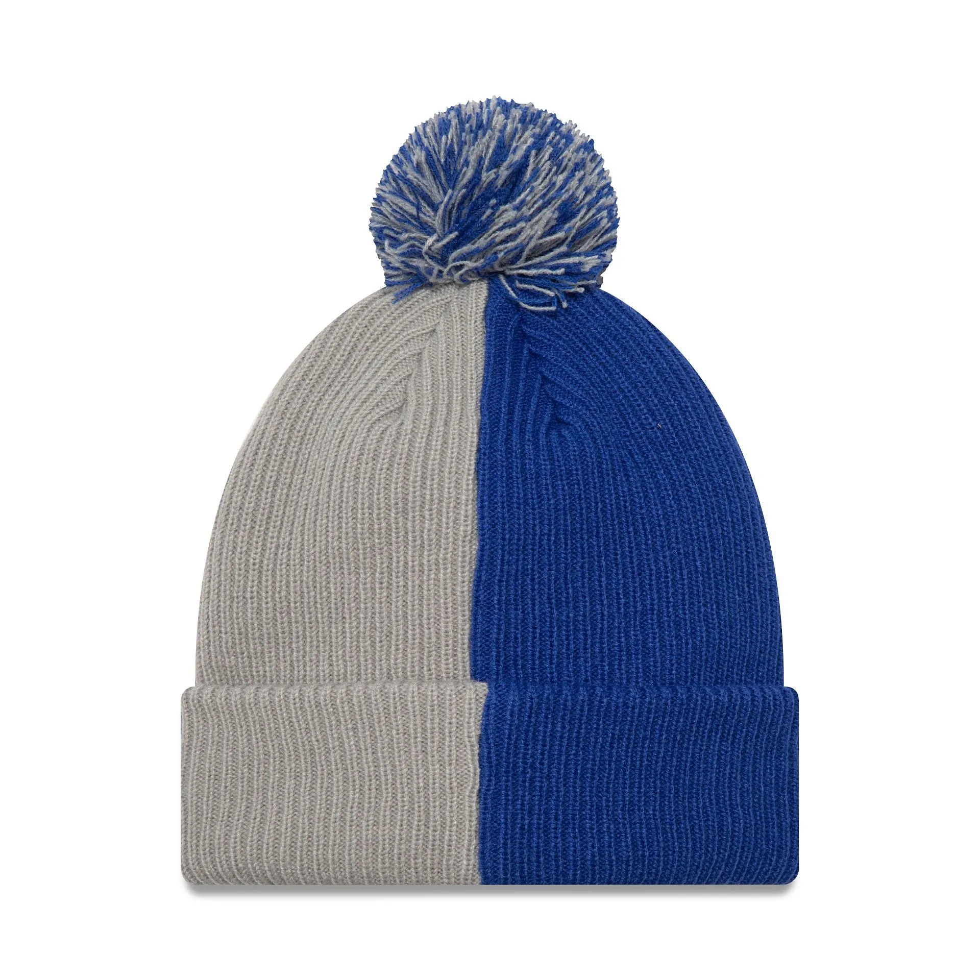 Chelsea FC Lion Crest Colour Block Blue Bobble Knit Beanie Hat
