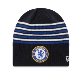 Chelsea FC Lion Crest Stripe Blue Beanie Hat
