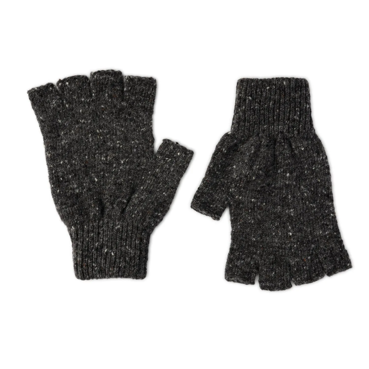 Chunky Wool Fingerless Gloves for Men | Lomond Lambswool | Shin