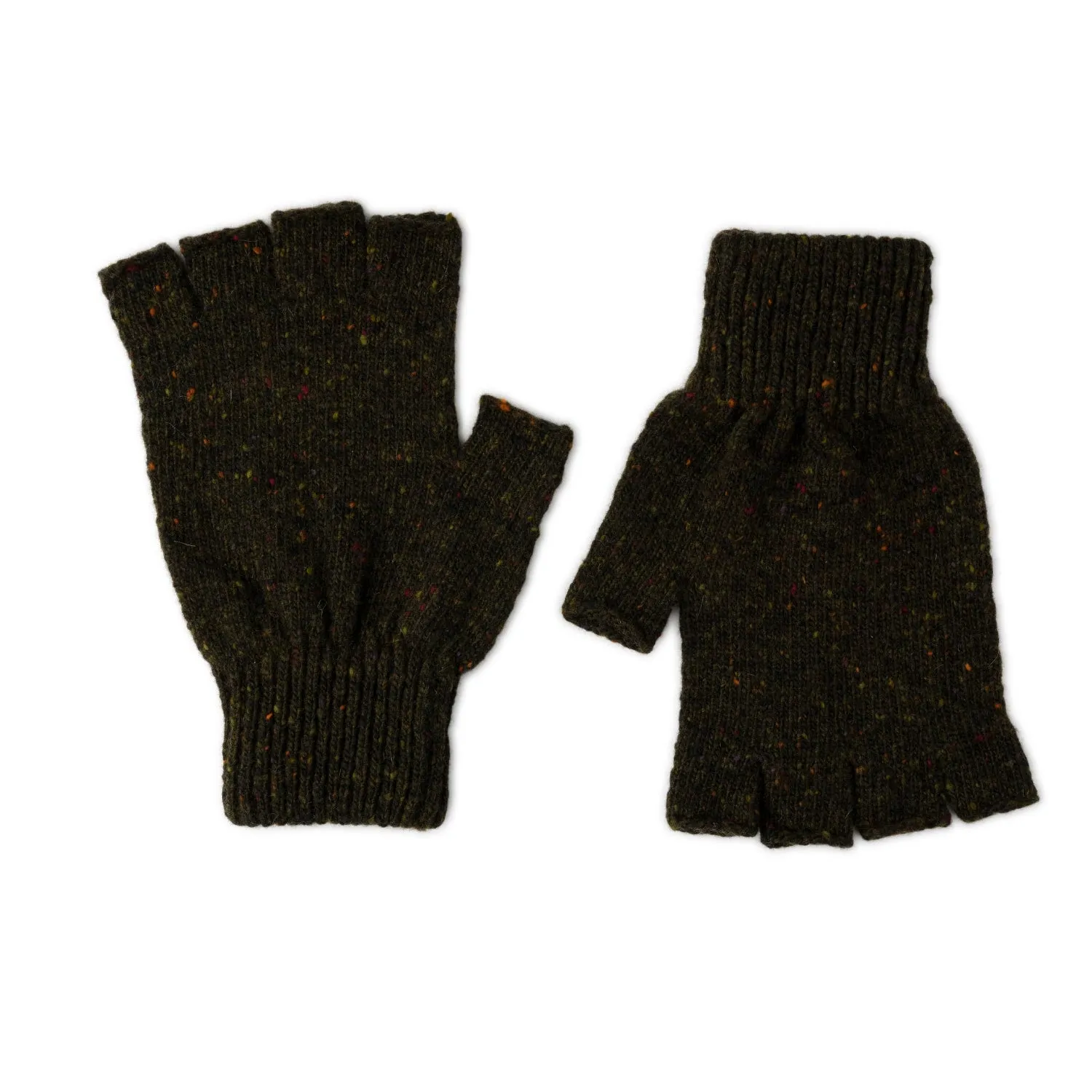 Chunky Wool Fingerless Gloves for Men | Lomond Lambswool | Shin
