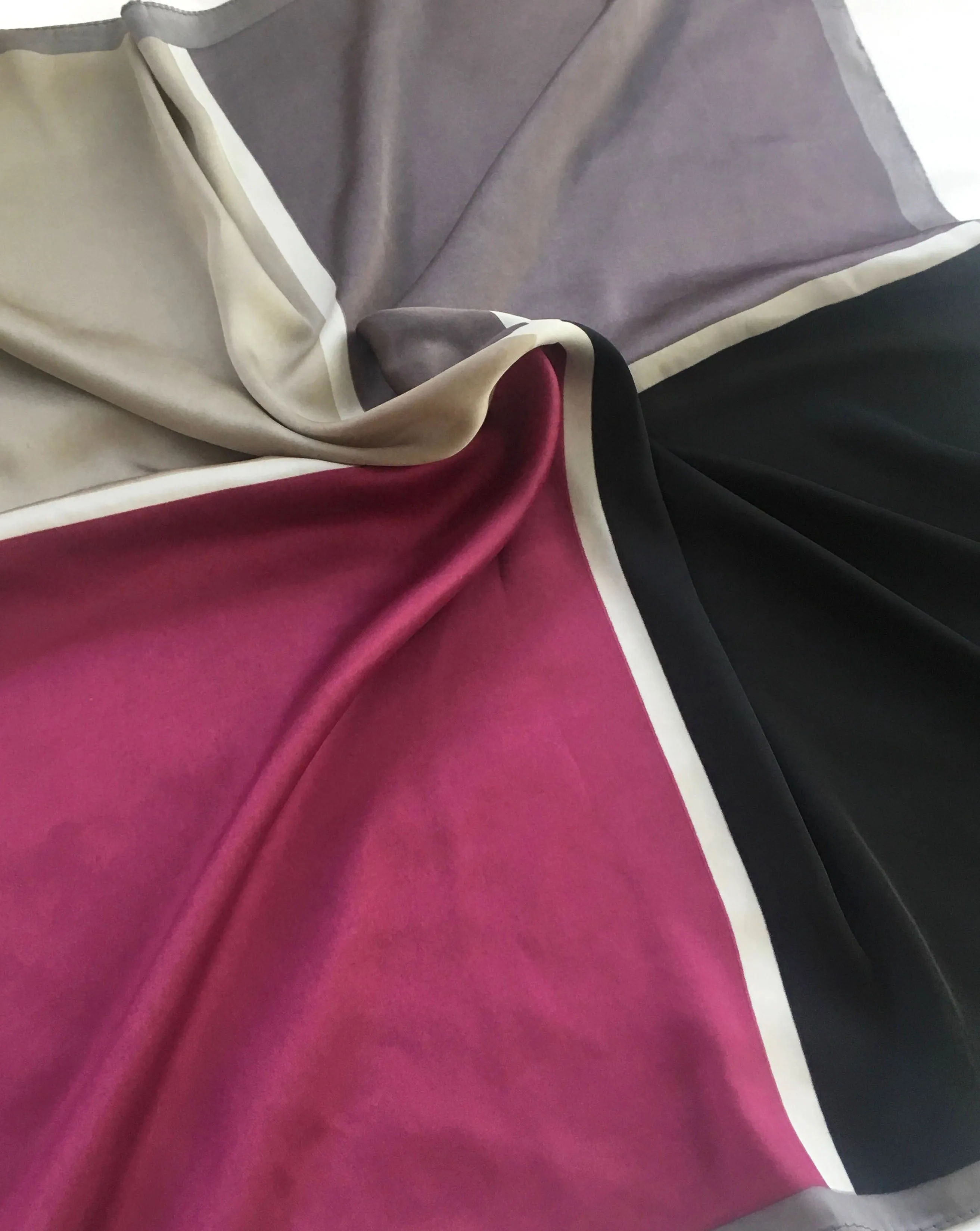 COLOR BLOCK Scarf in Titanium Rose