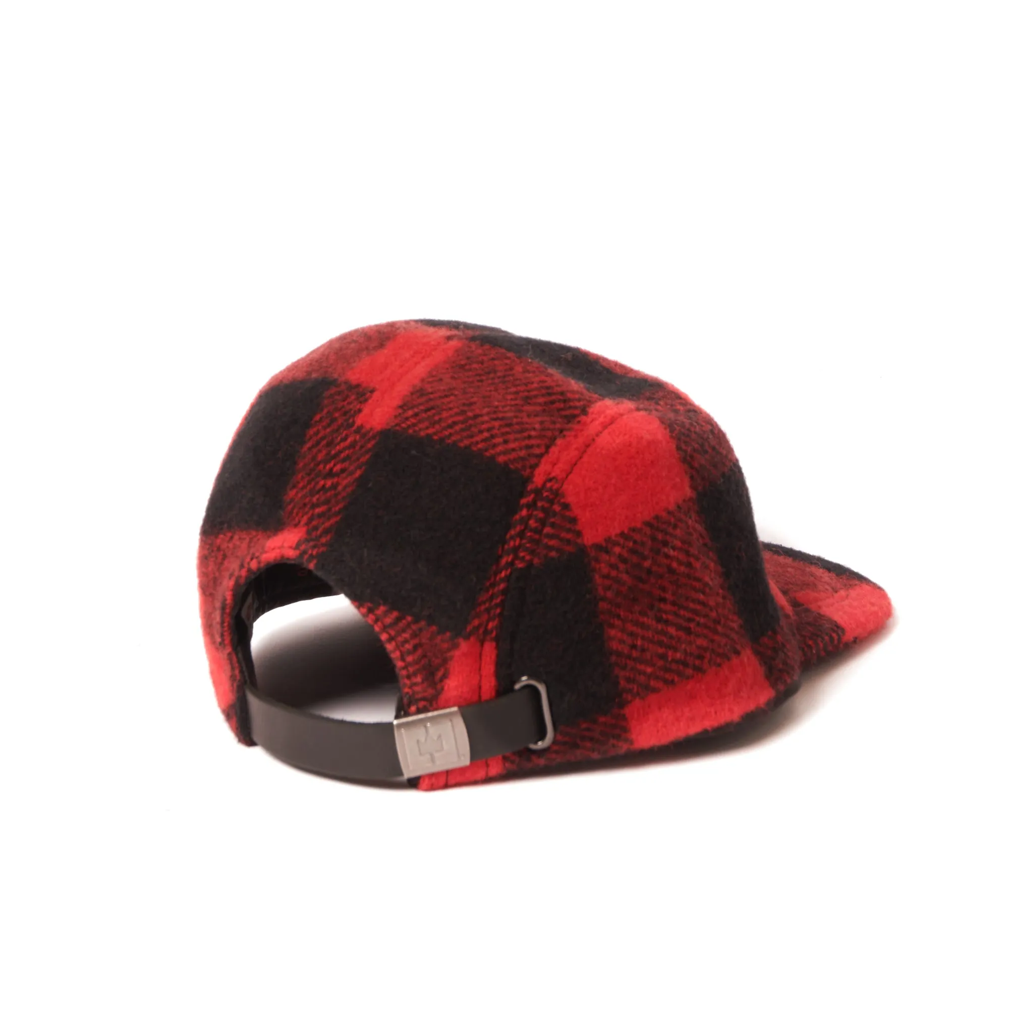 Crown Cap 1-149 Buffalo Check Five Panel Cap - Red/Black