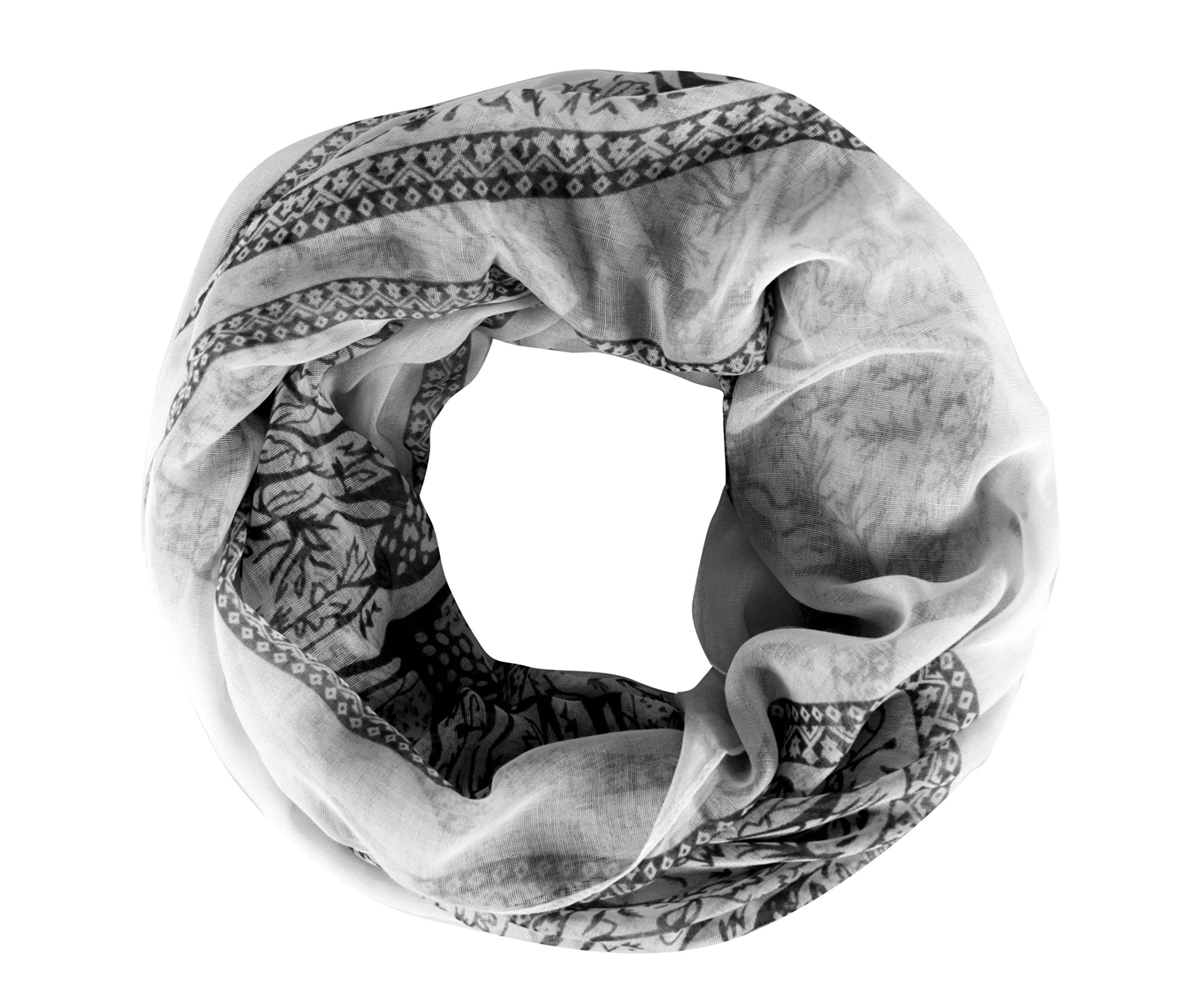 Extravagant Animal Print Deer Print Nature Design Loop Scarf Wrap