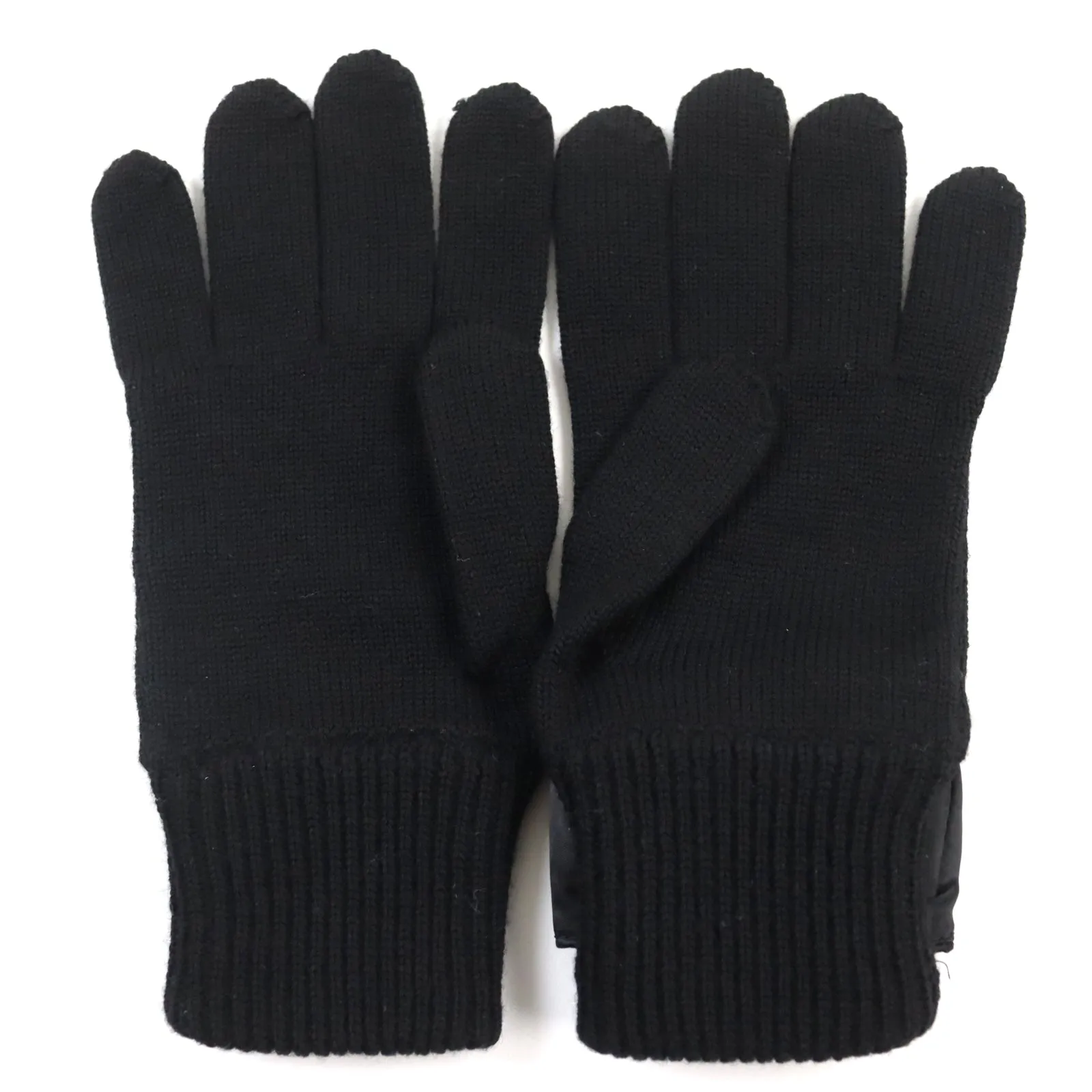 FENDI gloves FXY581 ANB1 wool black Bucket Gloves M