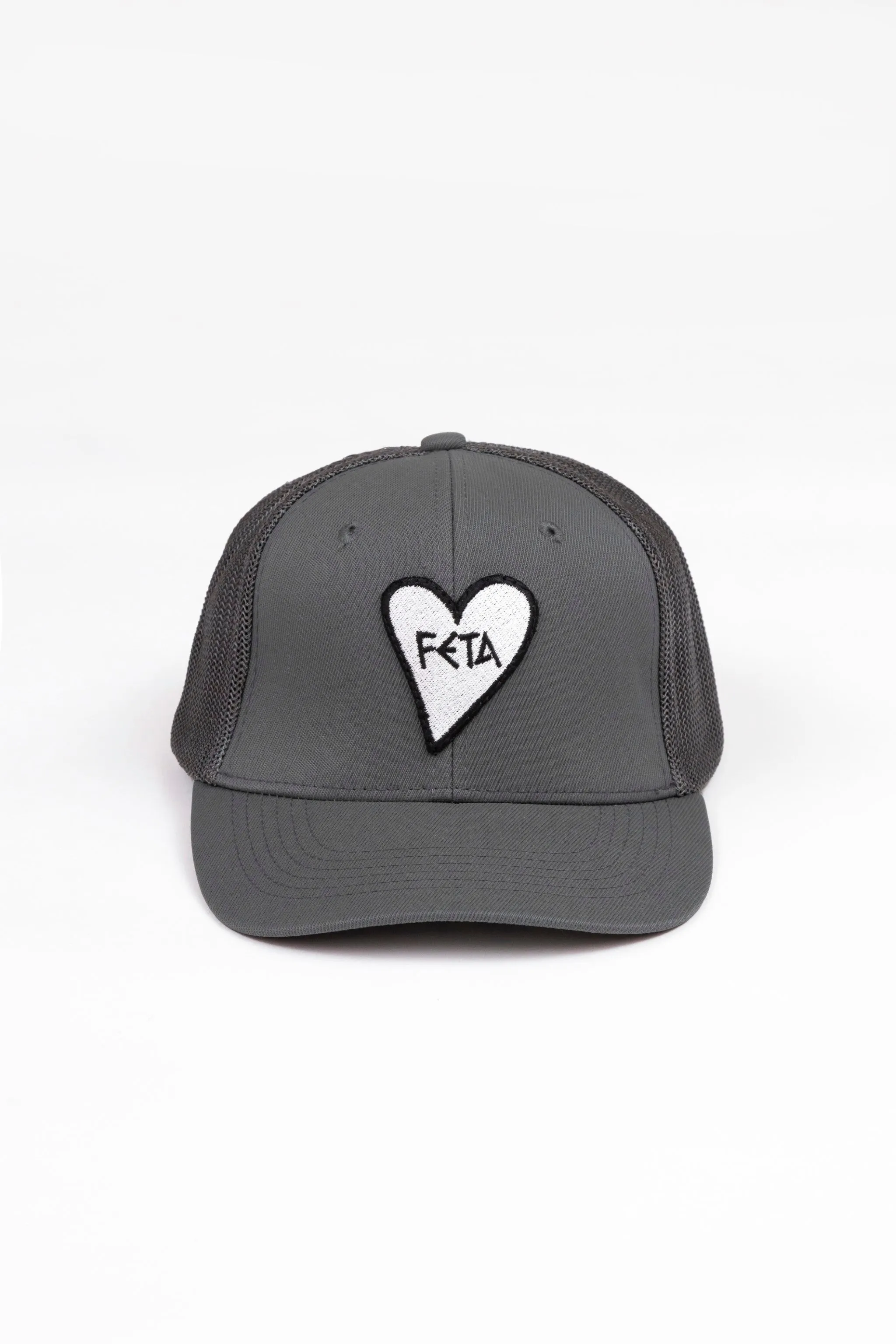 Feta Heart Grey Trucker | Baseball Cap