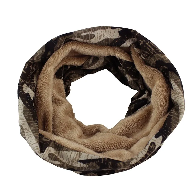 Fleece Autumn Winter Summer Hat Men Women Tactical Military Army Camouflage Beanie Knitted Cotton Skullie Thermal Scarf Camo Cap