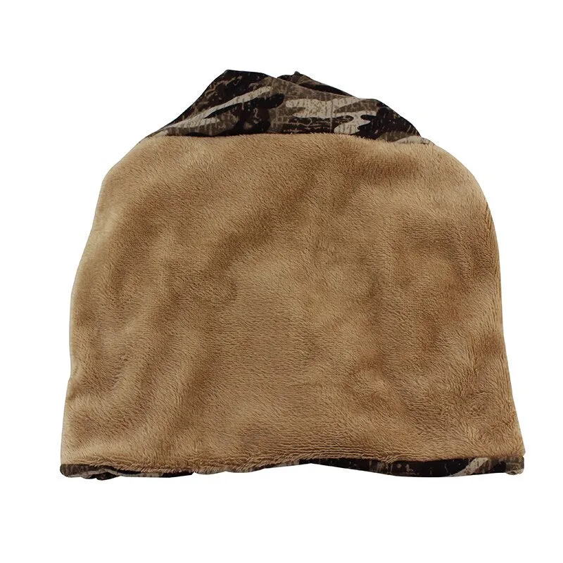 Fleece Autumn Winter Summer Hat Men Women Tactical Military Army Camouflage Beanie Knitted Cotton Skullie Thermal Scarf Camo Cap