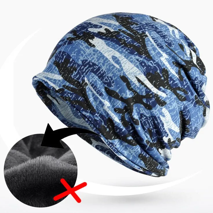 Fleece Autumn Winter Summer Hat Men Women Tactical Military Army Camouflage Beanie Knitted Cotton Skullie Thermal Scarf Camo Cap