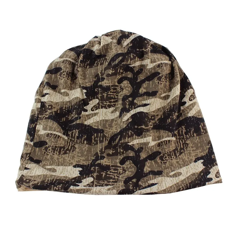 Fleece Autumn Winter Summer Hat Men Women Tactical Military Army Camouflage Beanie Knitted Cotton Skullie Thermal Scarf Camo Cap