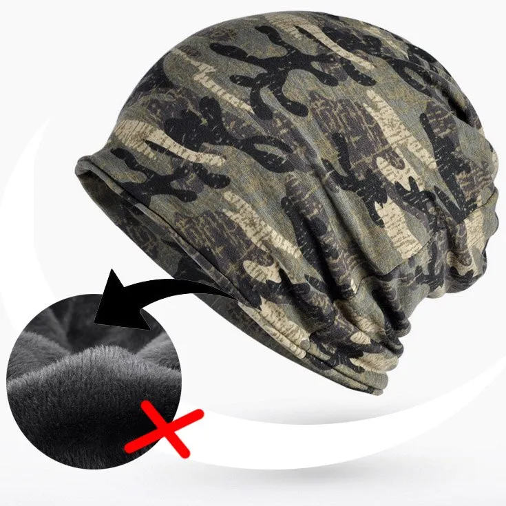 Fleece Autumn Winter Summer Hat Men Women Tactical Military Army Camouflage Beanie Knitted Cotton Skullie Thermal Scarf Camo Cap