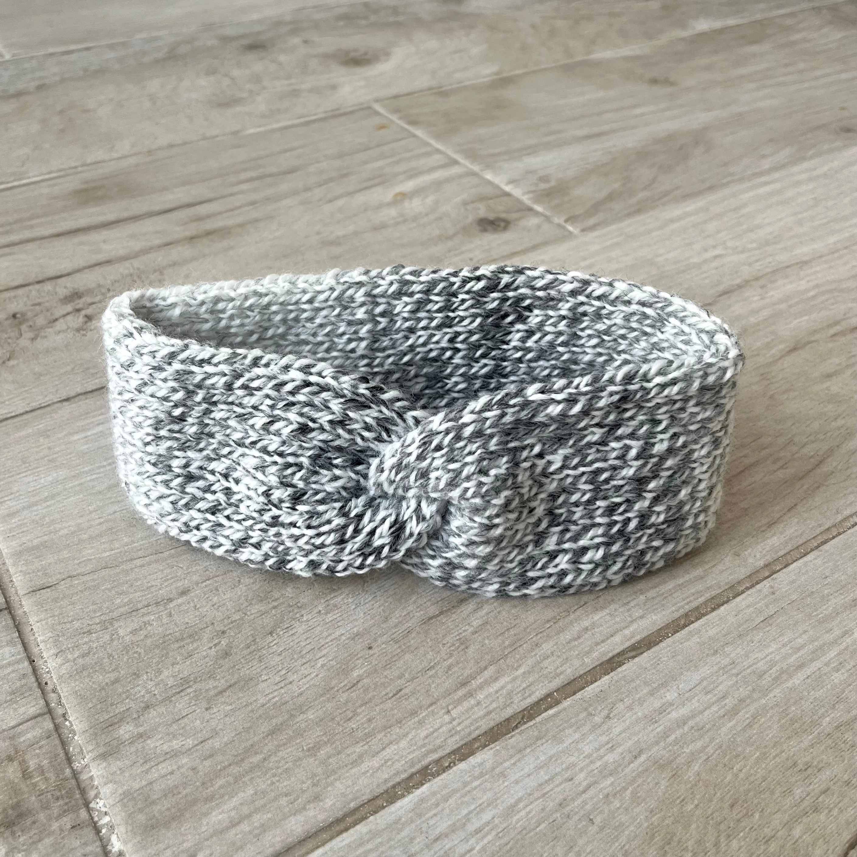 Grey Marl Knitted Headband
