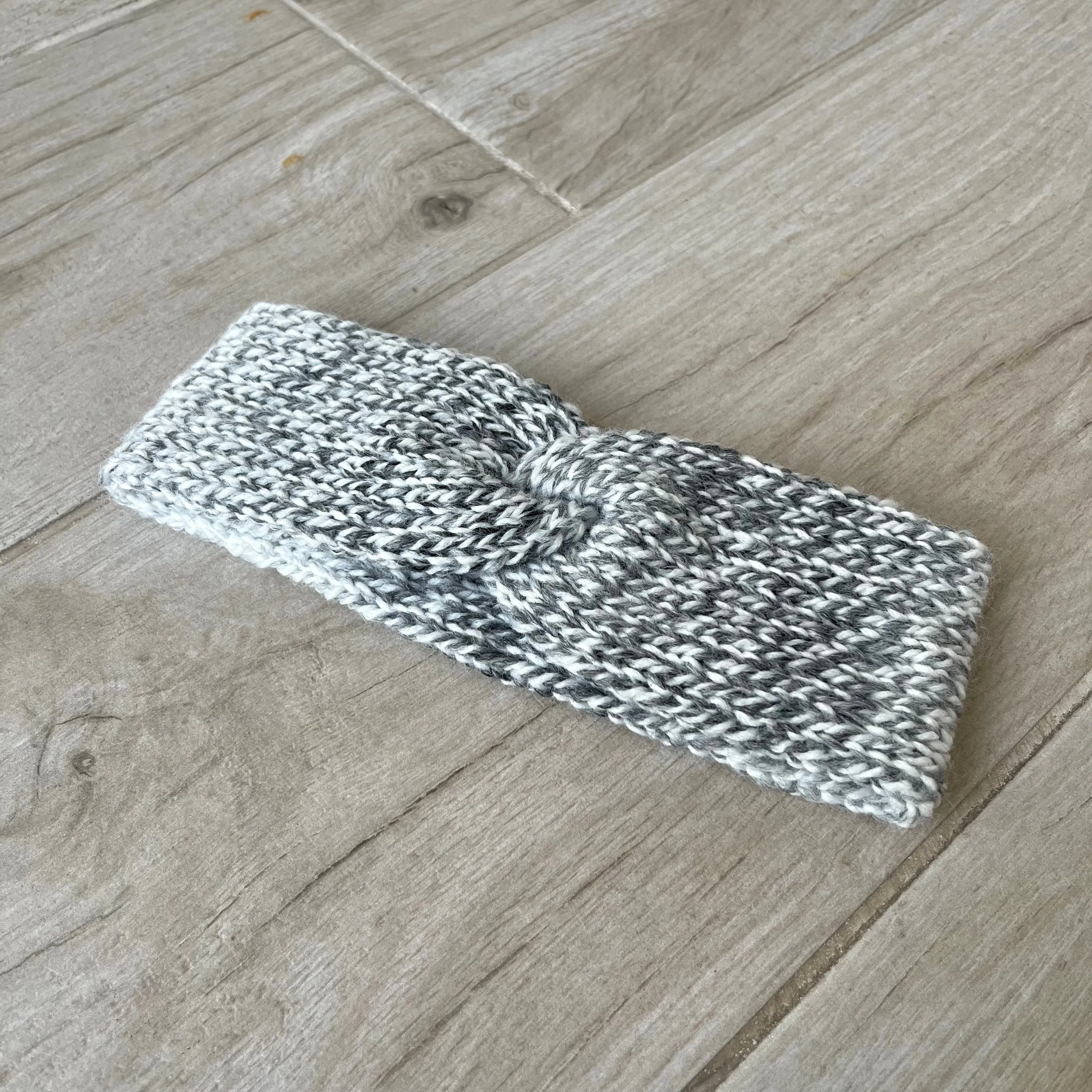 Grey Marl Knitted Headband