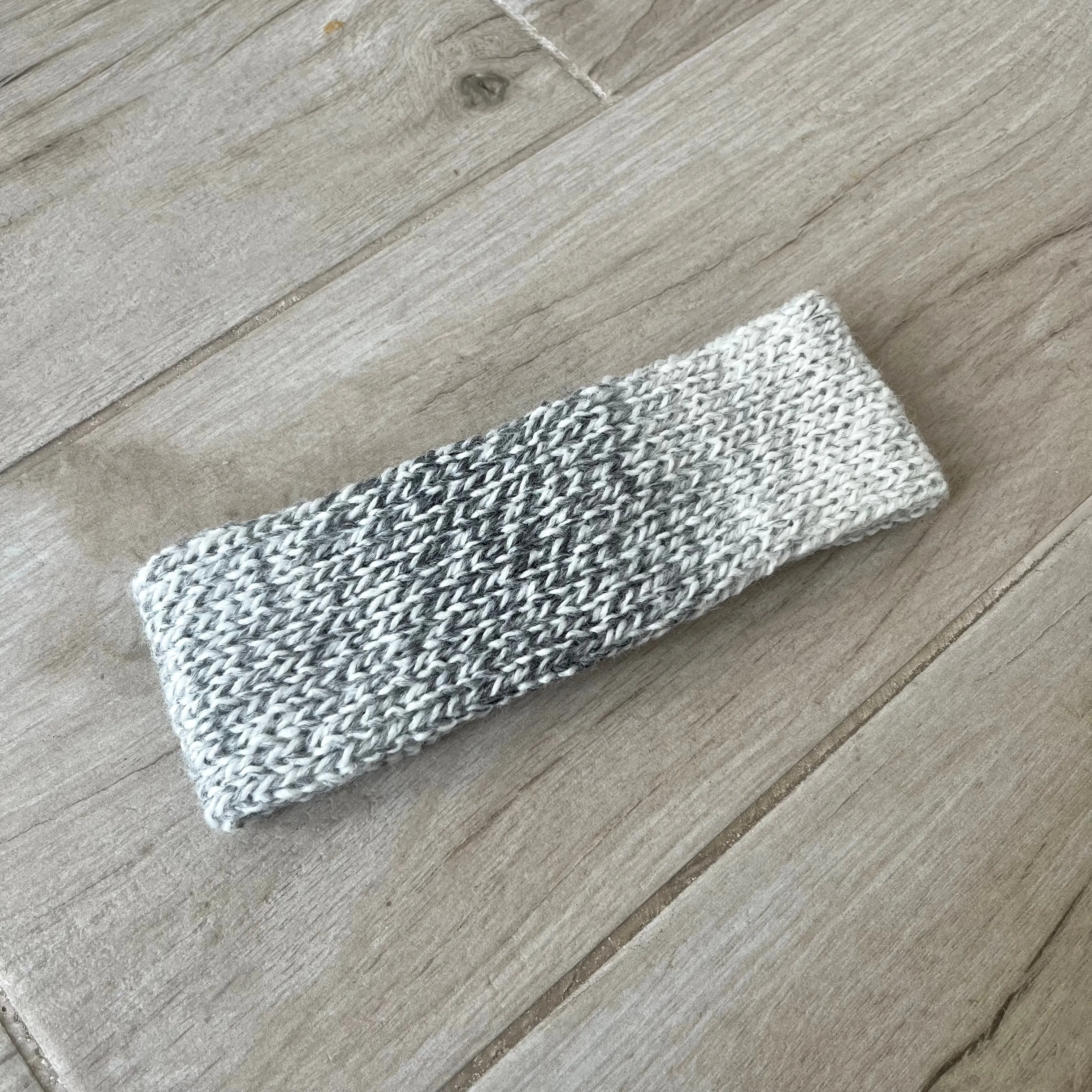 Grey Marl Knitted Headband