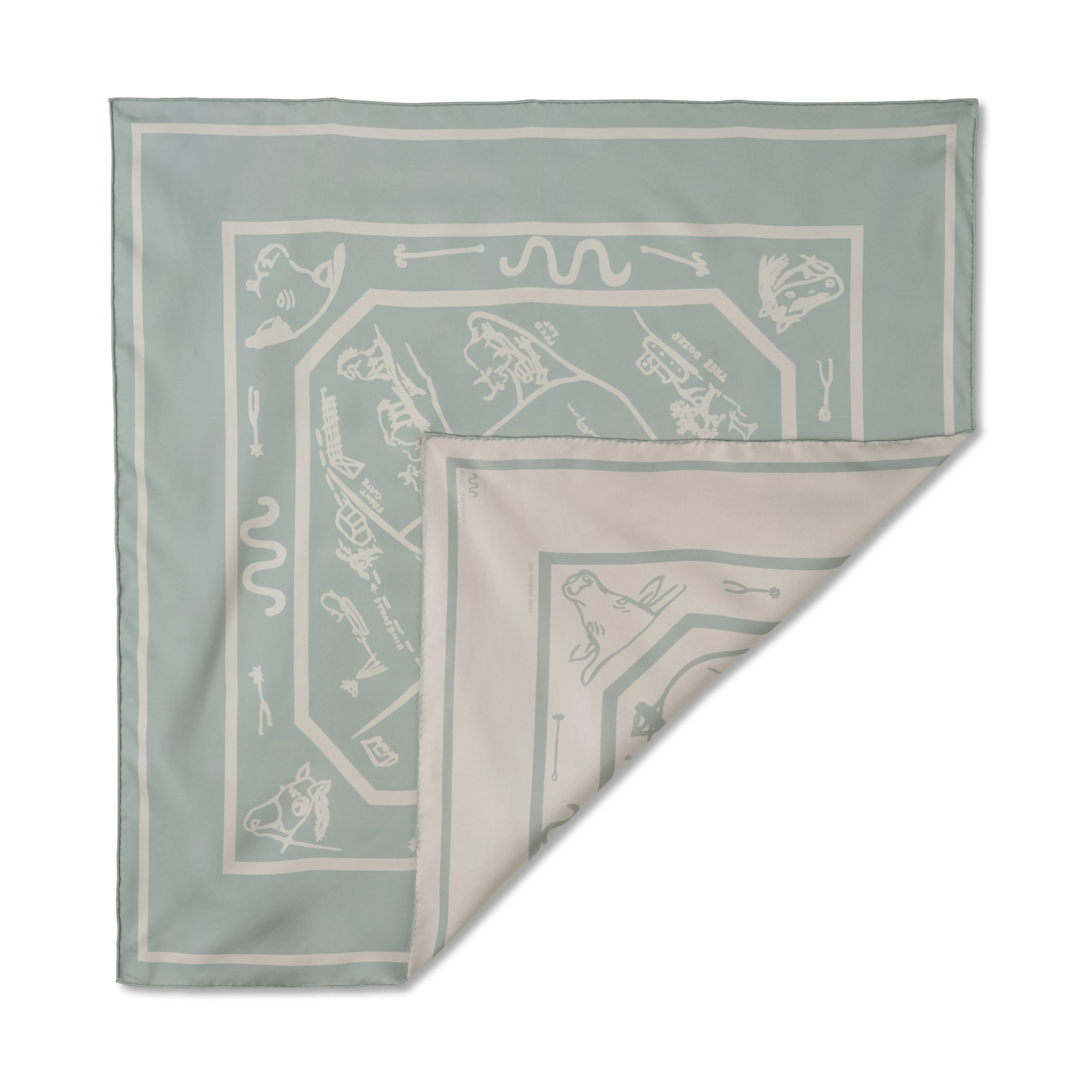 Elegant Reversible Silk Scarf - Helenita Loop Road Design