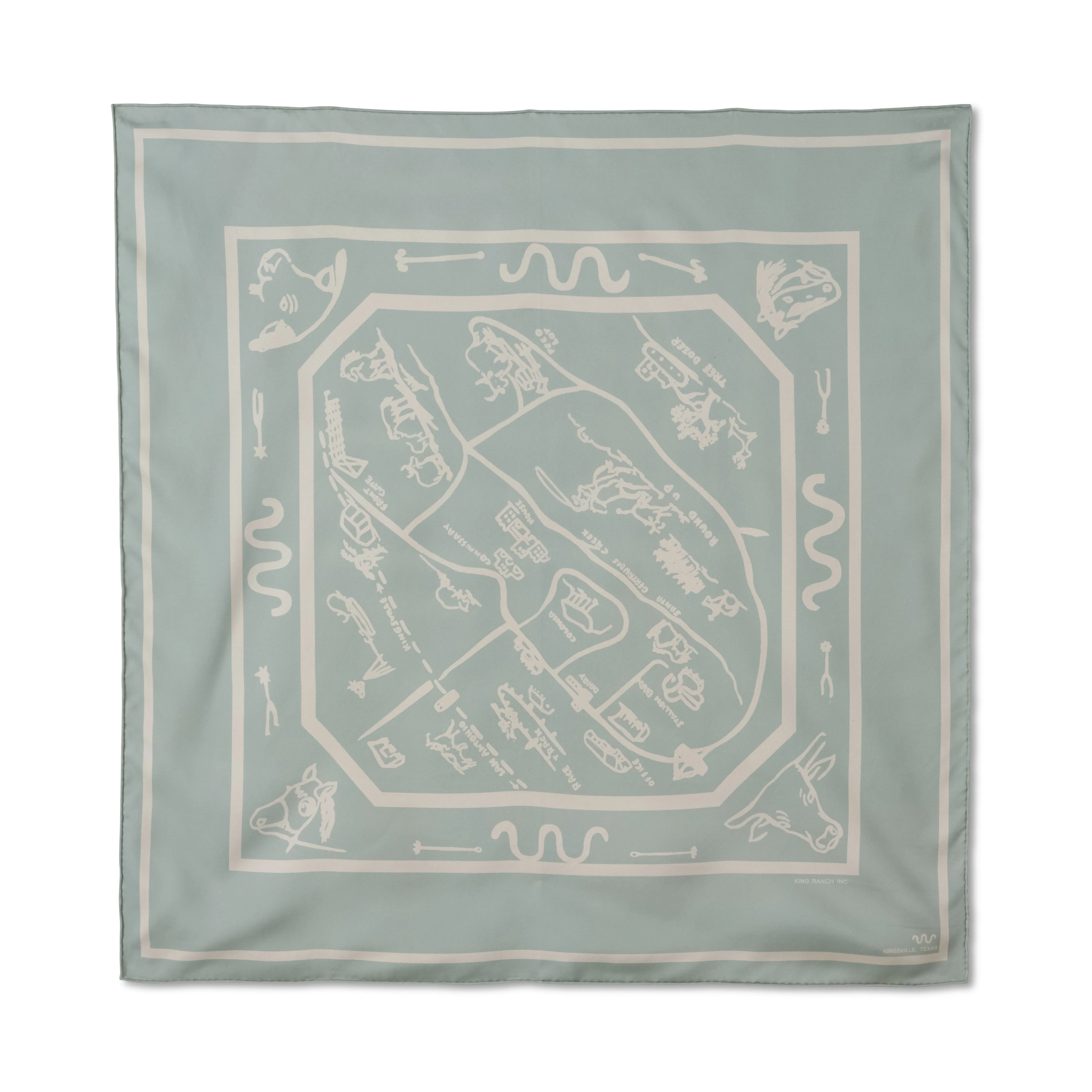 Elegant Reversible Silk Scarf - Helenita Loop Road Design