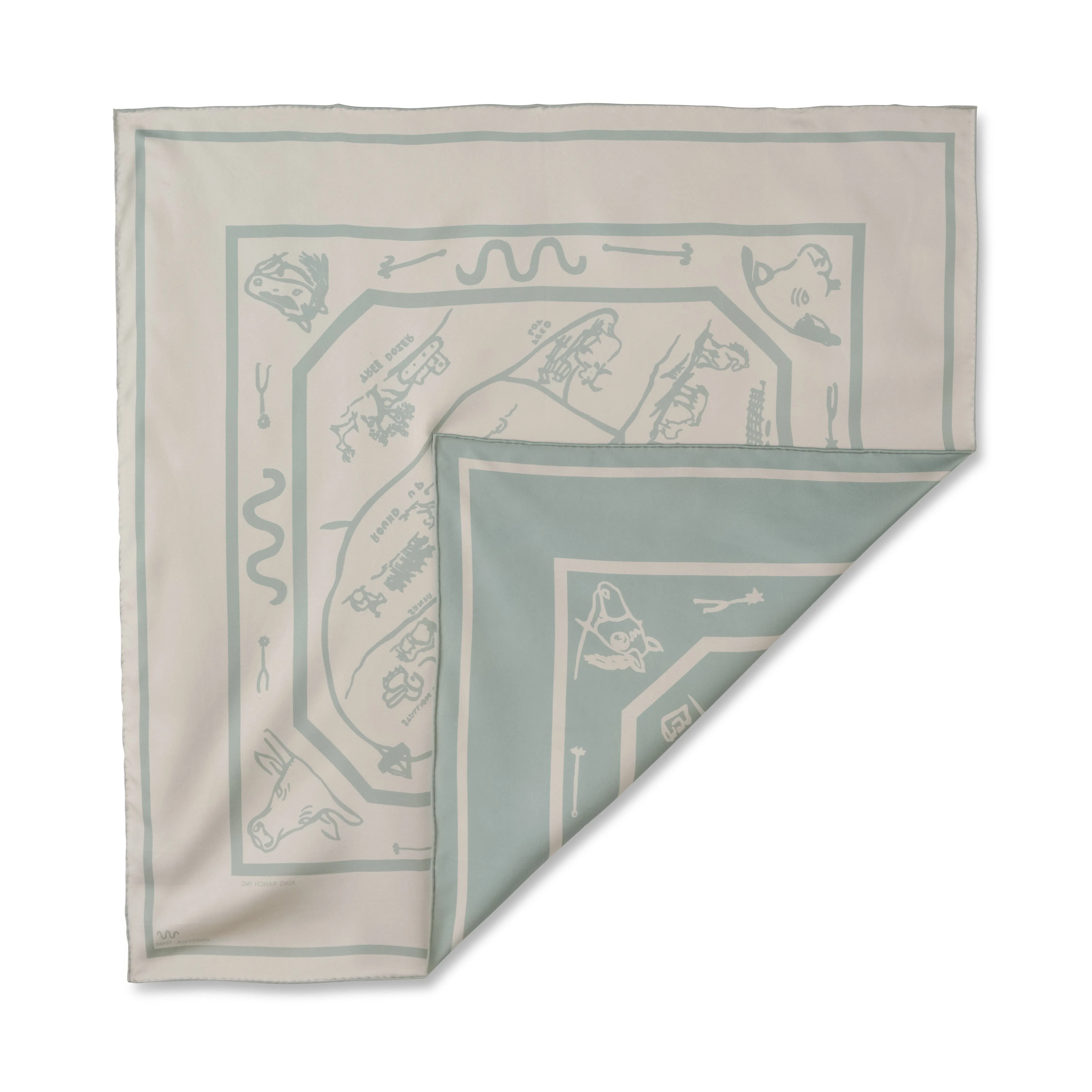 Elegant Reversible Silk Scarf - Helenita Loop Road Design