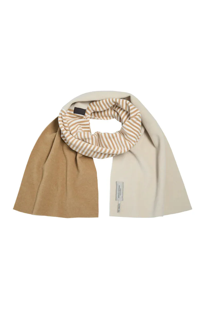 Henriettes Steffensen Long Scarf in Camel Stripe, Off White and Kit