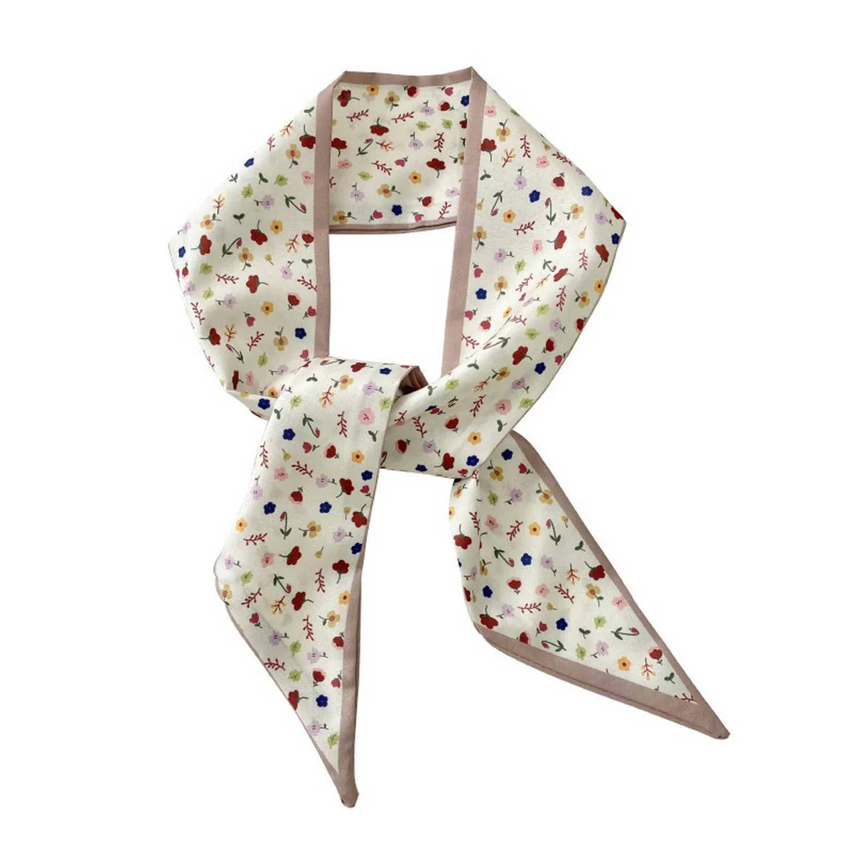 HIGH-END KHAKI SILK SCARF RIBBON_CWASC0715