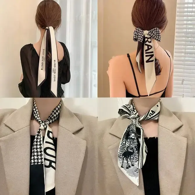 HIGH-END KHAKI SILK SCARF RIBBON_CWASC0715
