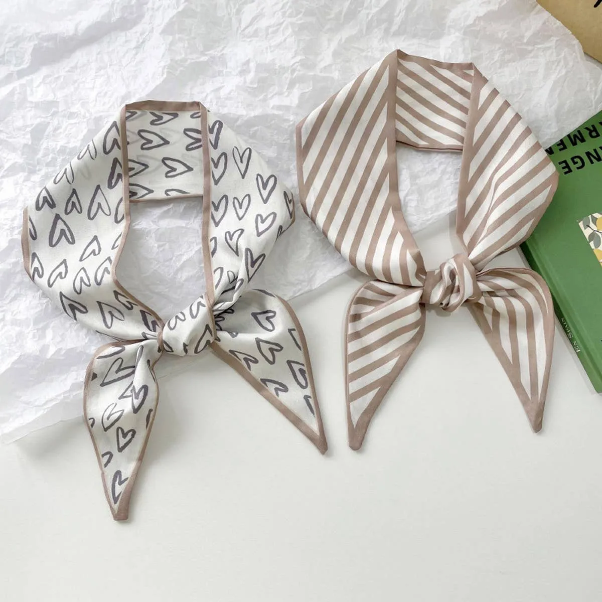 HIGH-END KHAKI SILK SCARF RIBBON_CWASC0715