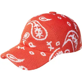 Kangol Mens Paisley Adjustable Spacecap Baseball Cap - Cherry Glow/White