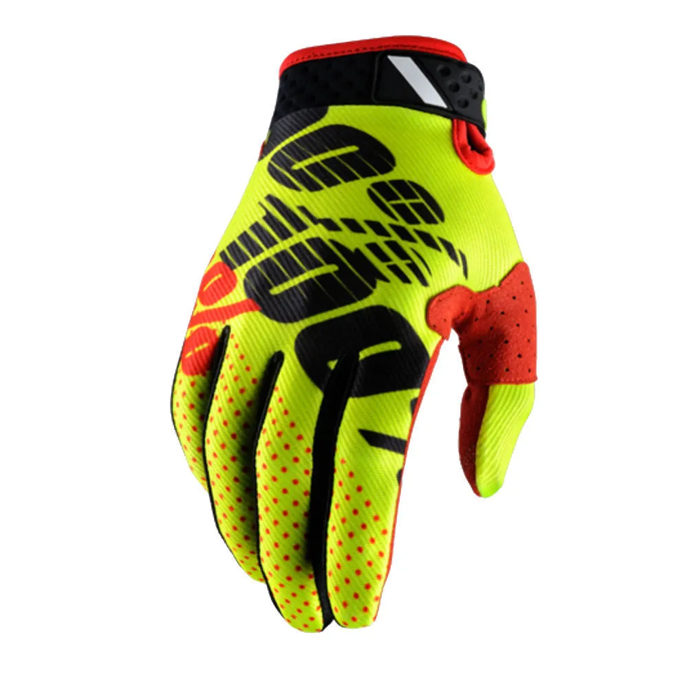 Letter pattern motorcycle bike riding gloves