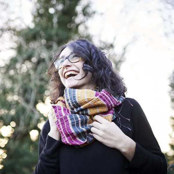 Lotus & Silk handwoven exclusive scarves from Myanmar- Turquoise & pink
