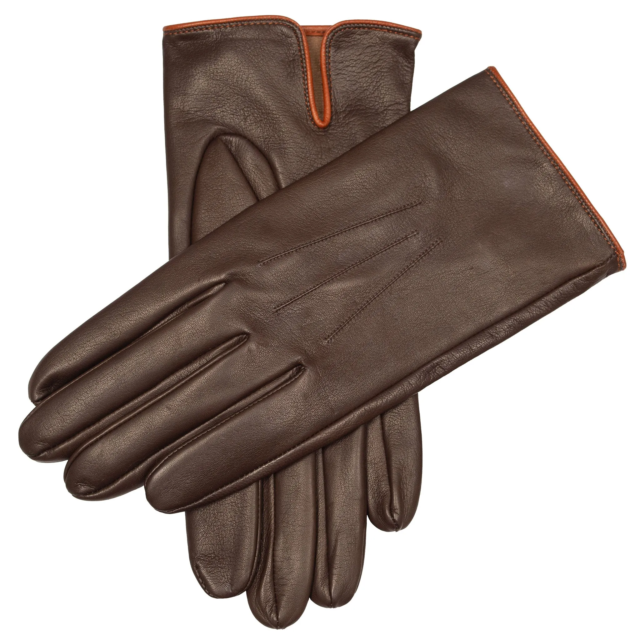 Men's Heritage Three-Point Silk-Lined Leather Gloves