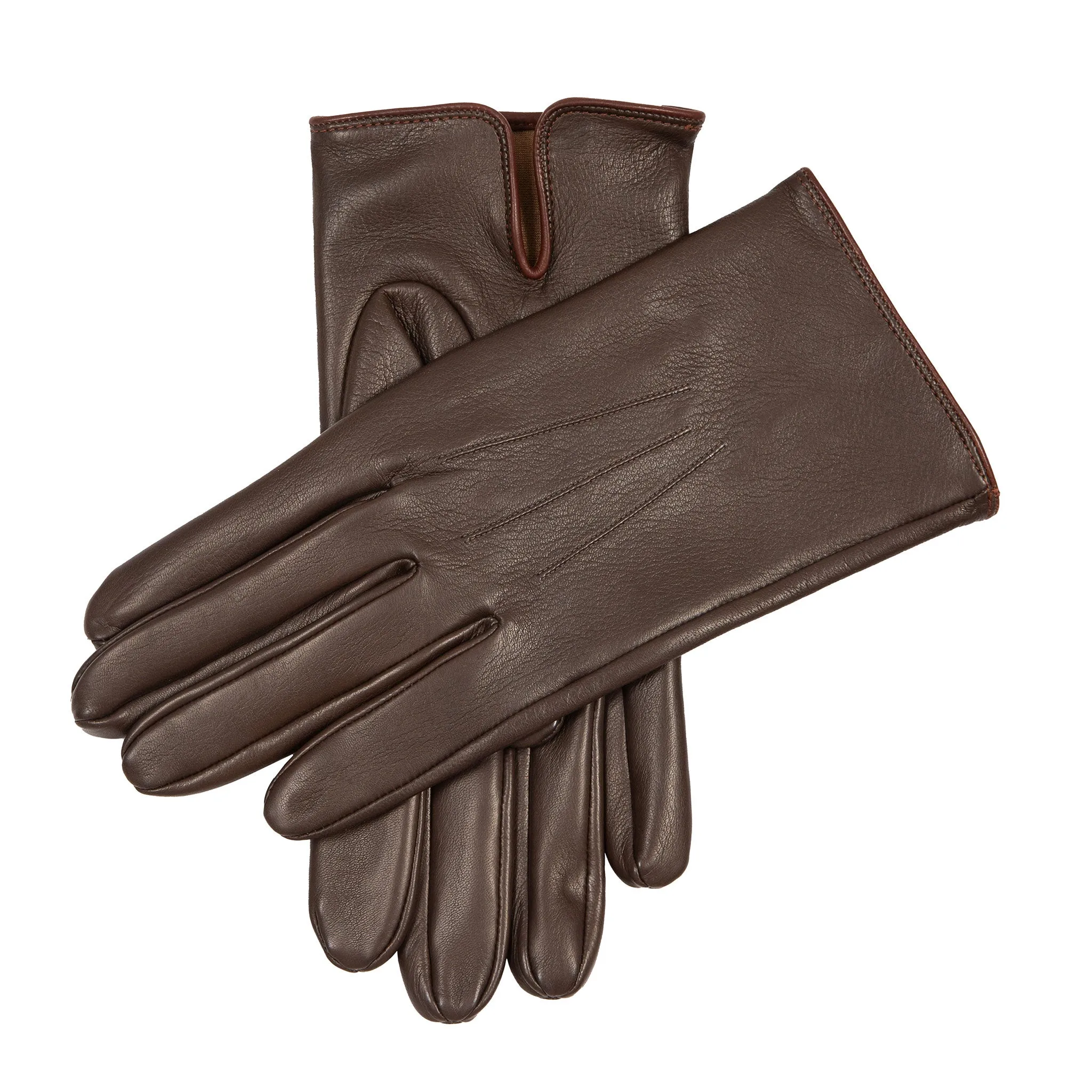 Men's Heritage Three-Point Silk-Lined Leather Gloves