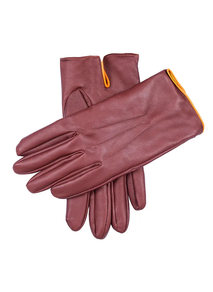 Men's Heritage Three-Point Silk-Lined Leather Gloves