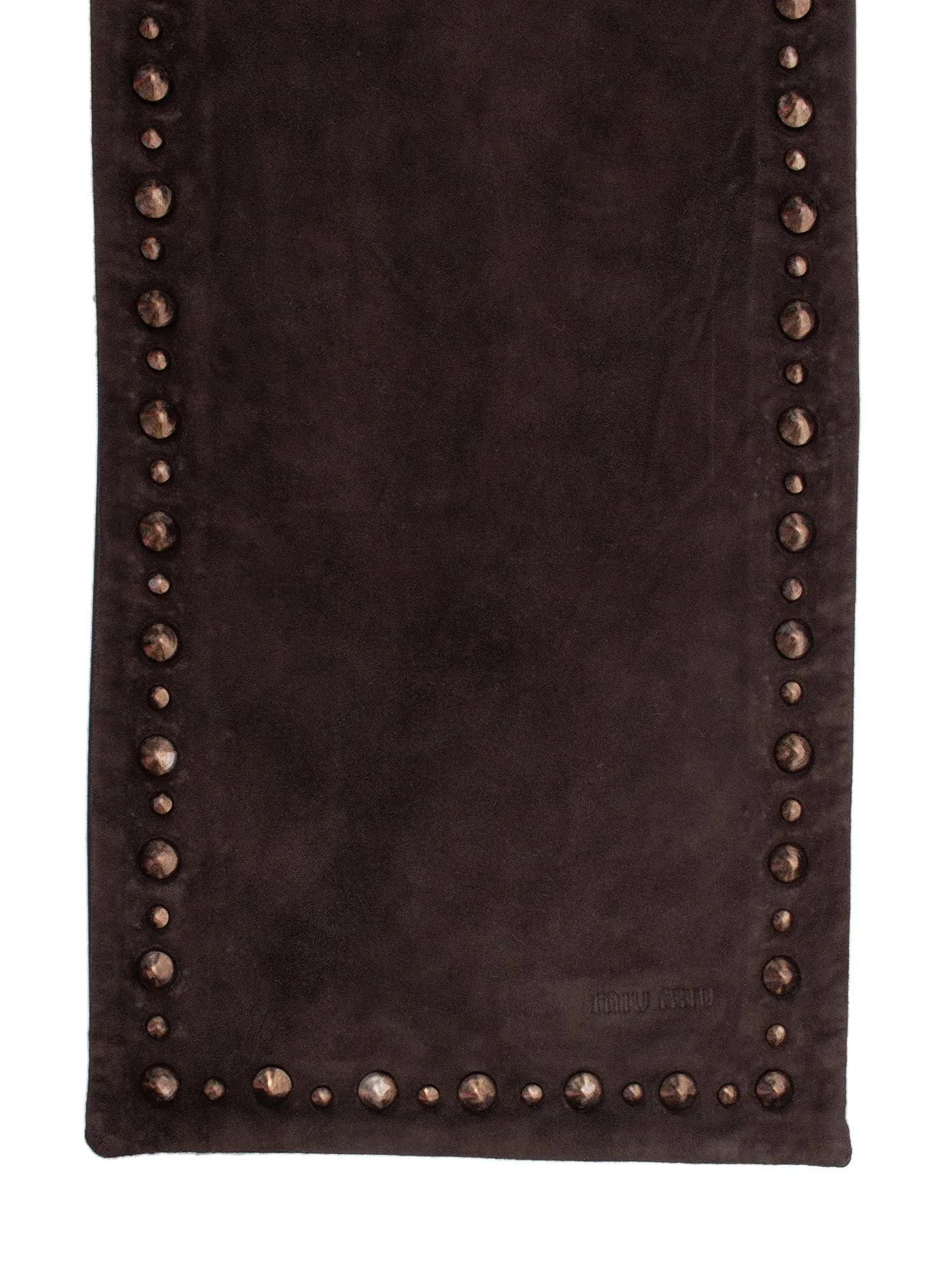 Miu Miu Leather Suede Studded Scarf Stole