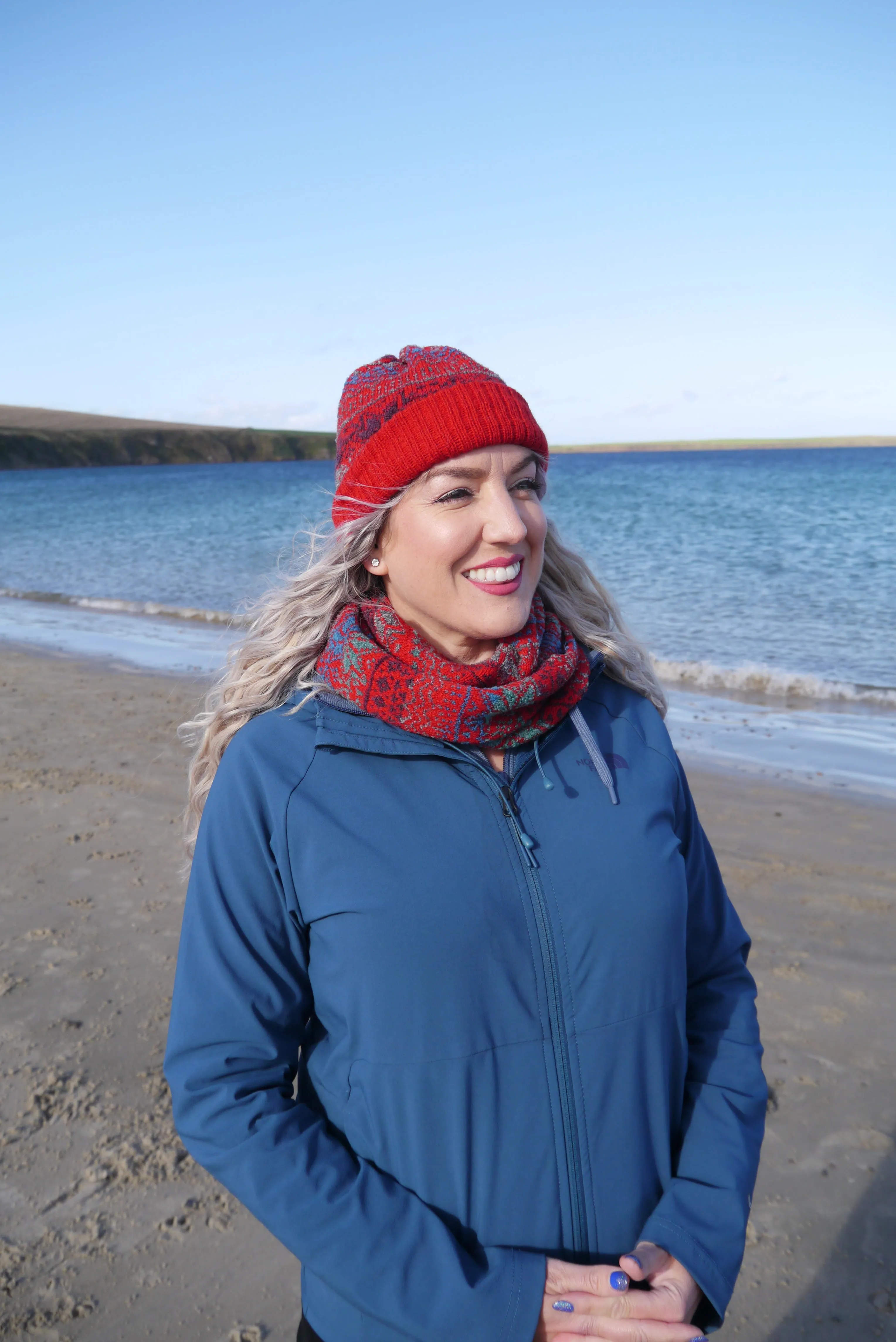 NEW Annie Glue Blaze Star Fair Isle Hat