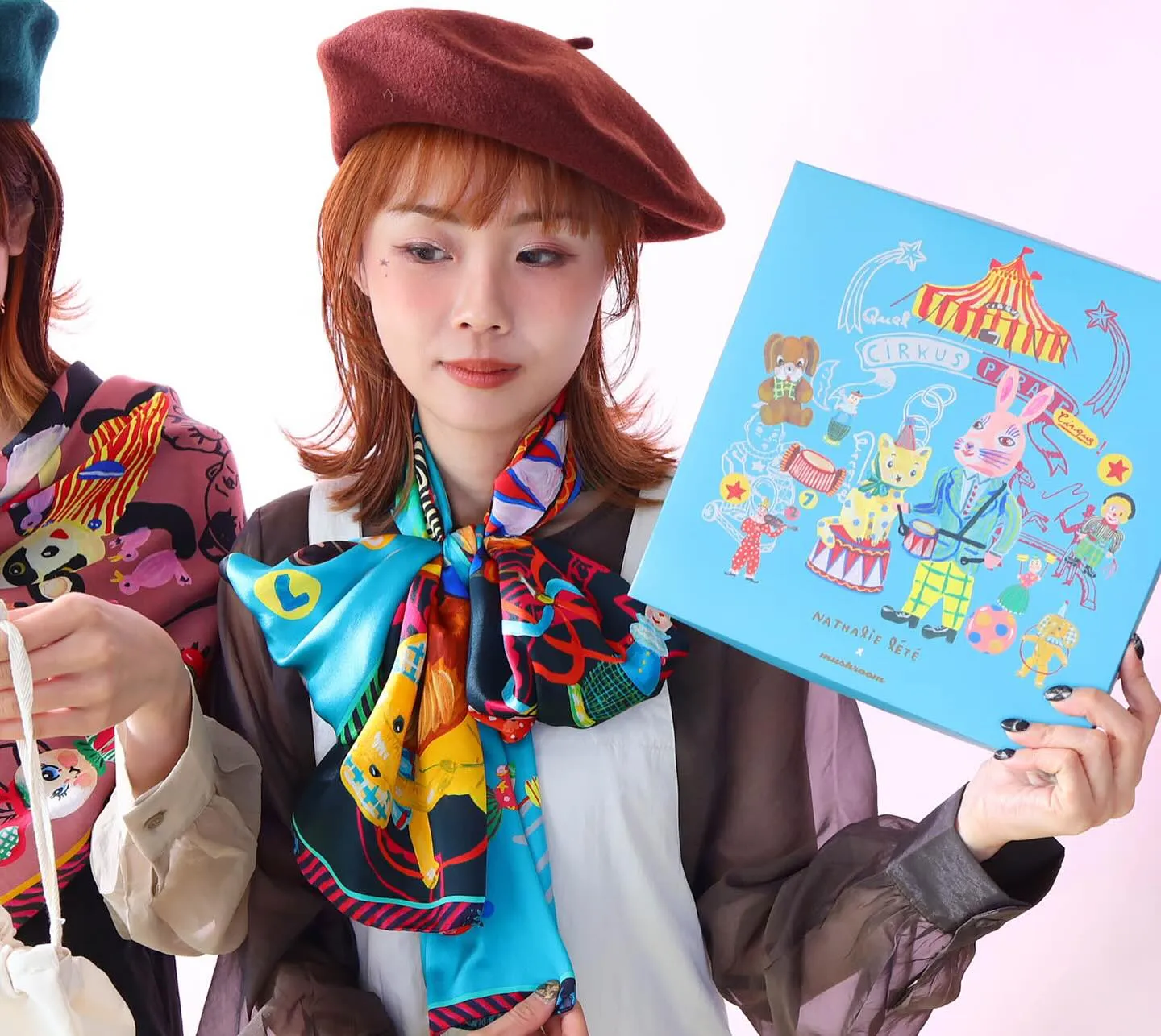 NL - SSMR2404 Circus Silk Scarf(Long)
