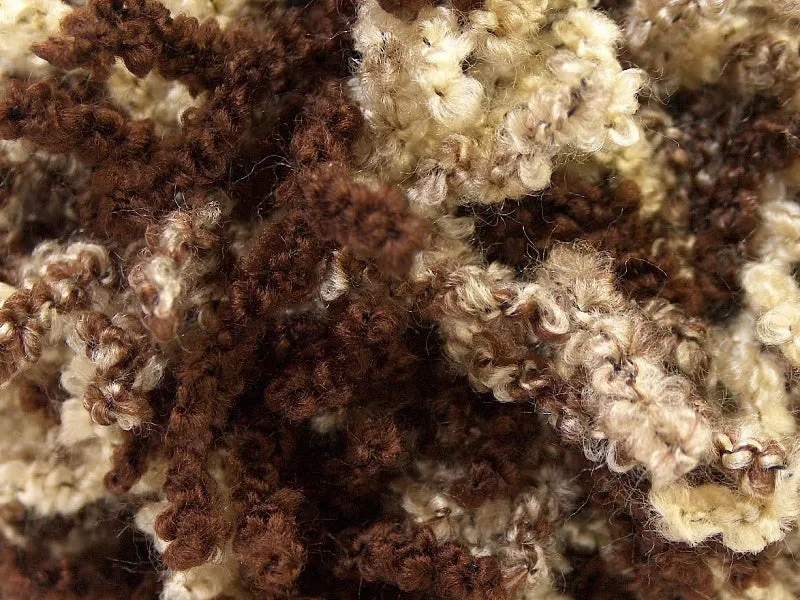Oh La La Wool/Acrylic Scarf Yarn - Brown Yellow