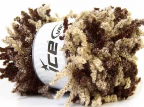Oh La La Wool/Acrylic Scarf Yarn - Brown Yellow