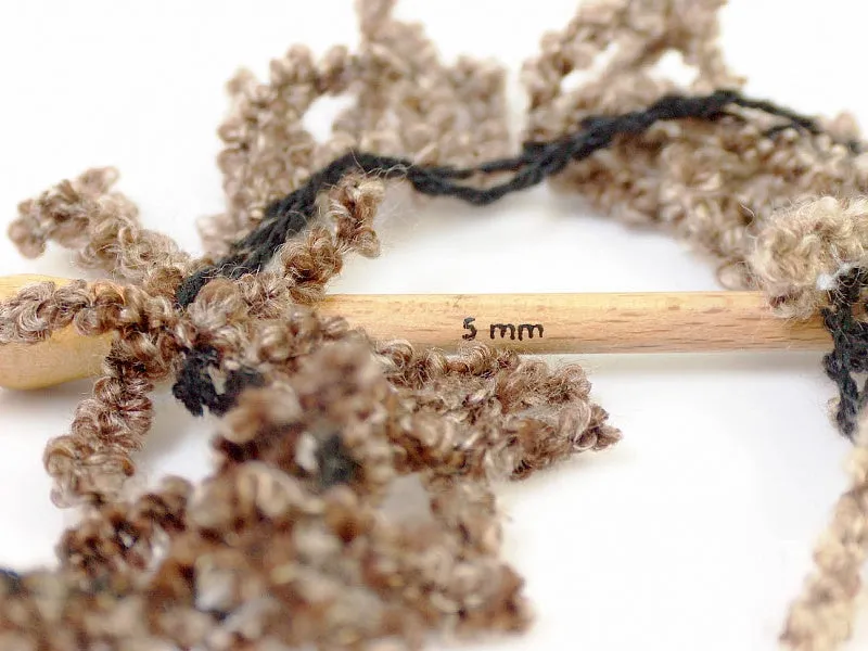 Oh La La Wool/Acrylic Scarf Yarn - Brown Yellow