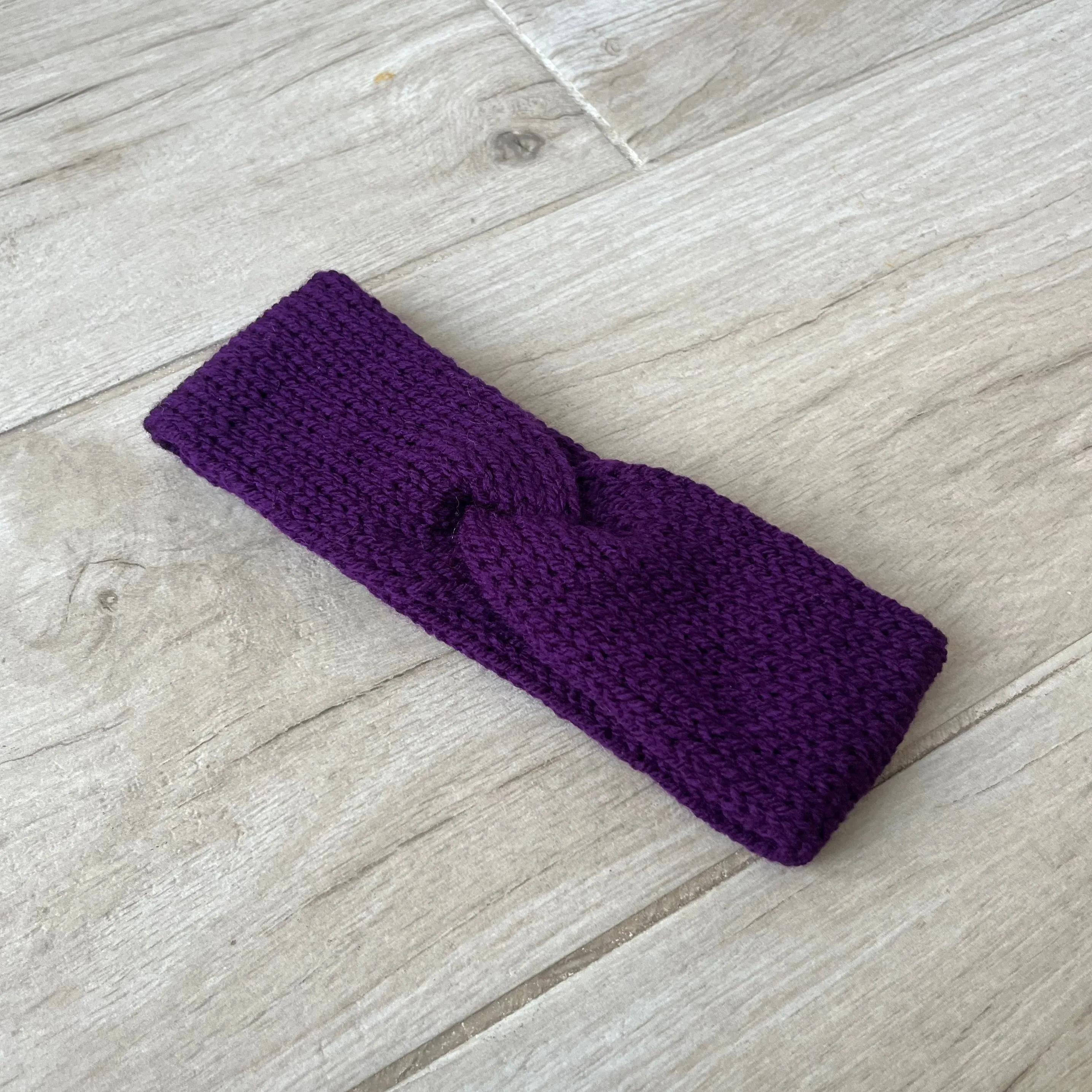 Purple Knitted Headband